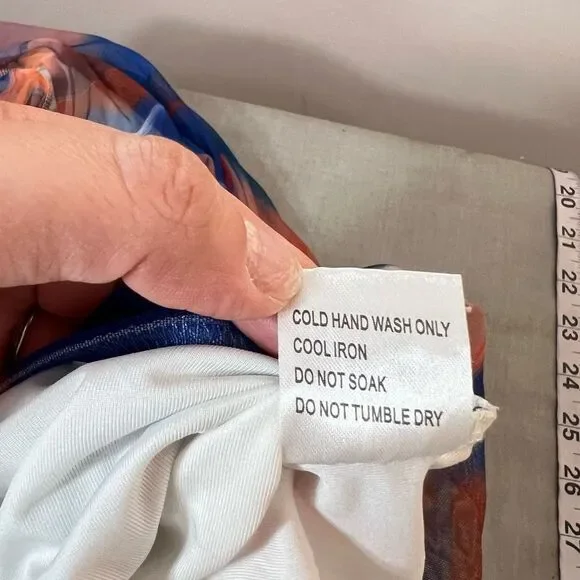 Princess poly multicolored long sleeve ruched body con mini dress size 4 - Picture 14 of 15